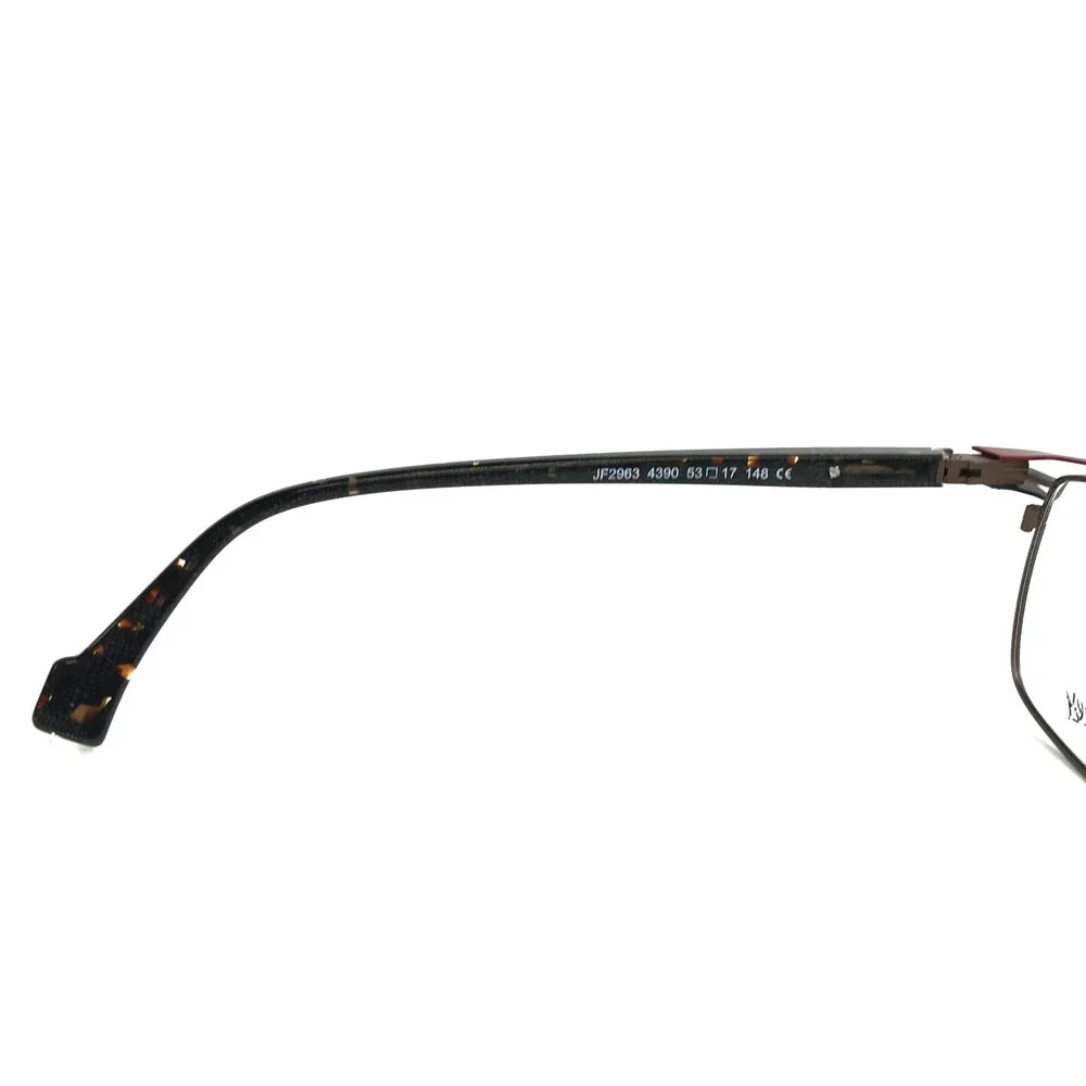 J. F. Rey Eyeglasses Frames JF2963 4390 Black Brown Red Rectangle 53-17-148